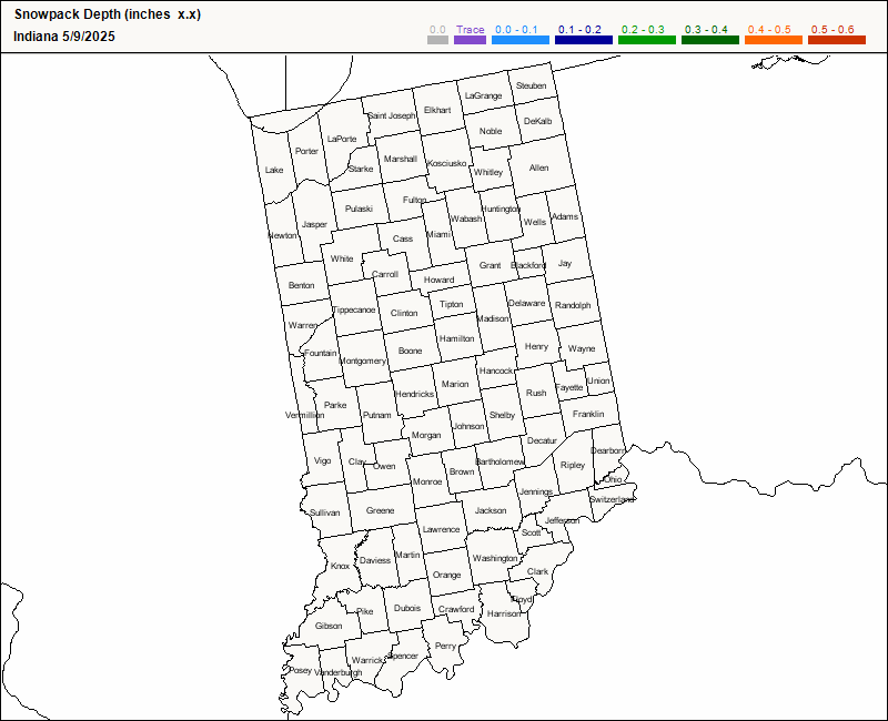 Total Snow Depth reported today