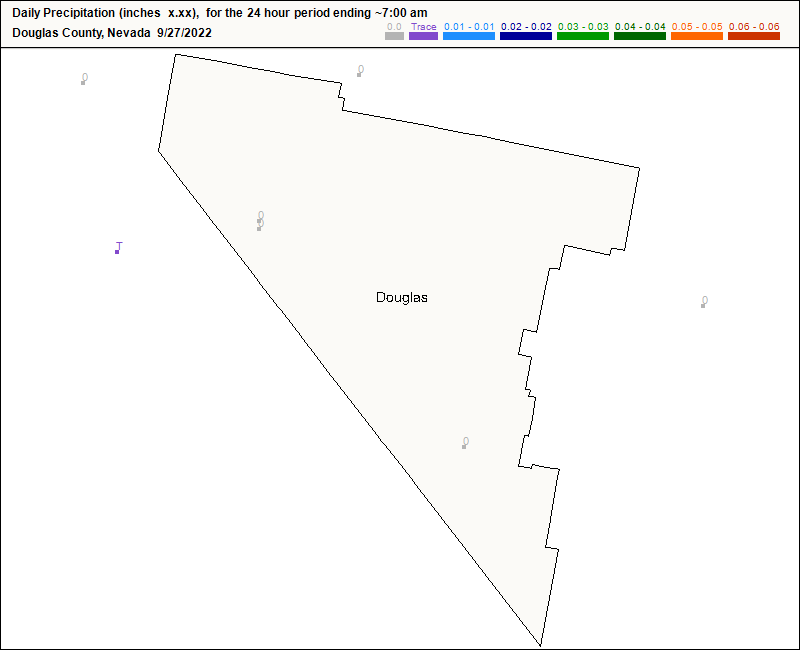 CoCoRaHS Douglas county map for today