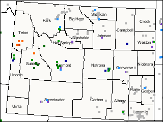 CoCoRaHS Map for Wyoming